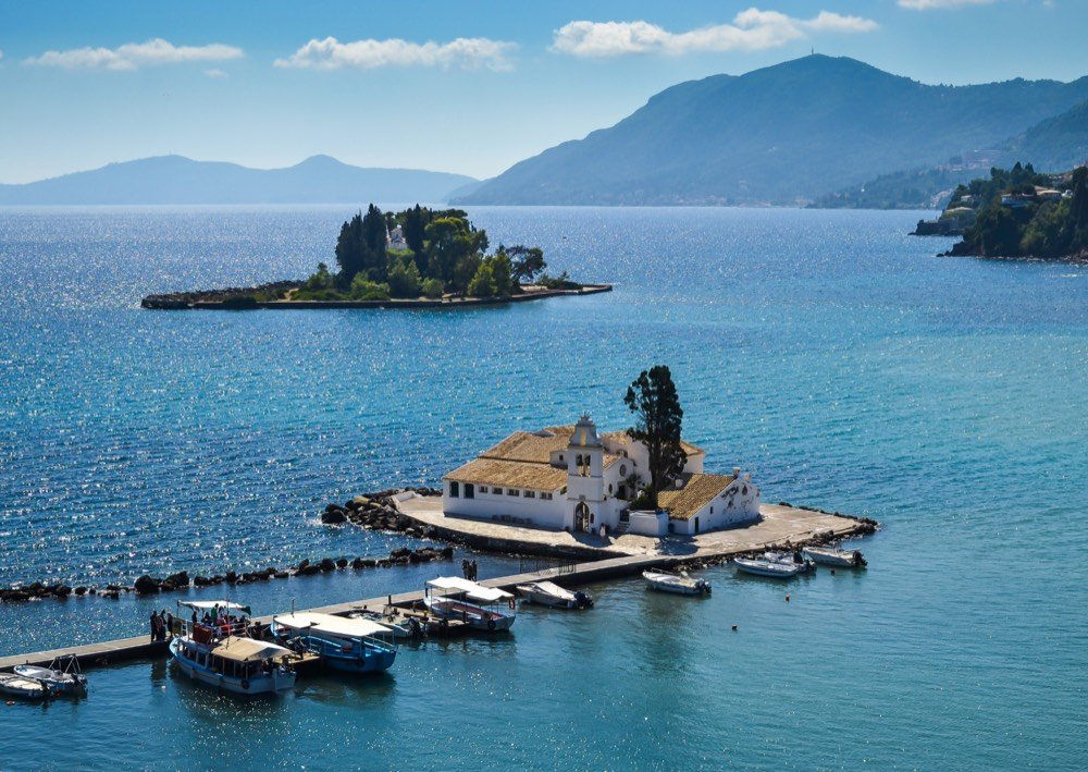 Pontikonissi and southern Corfu, from the original tour collection